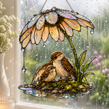 Sparrow & Daisy Umbrella Holographic Acrylic Suncatcher