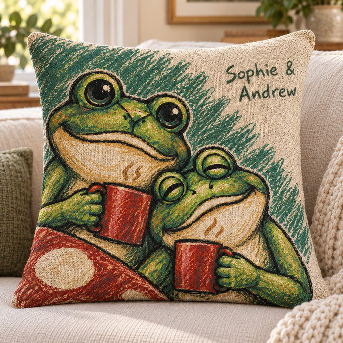Coffee for Two Woven pillow