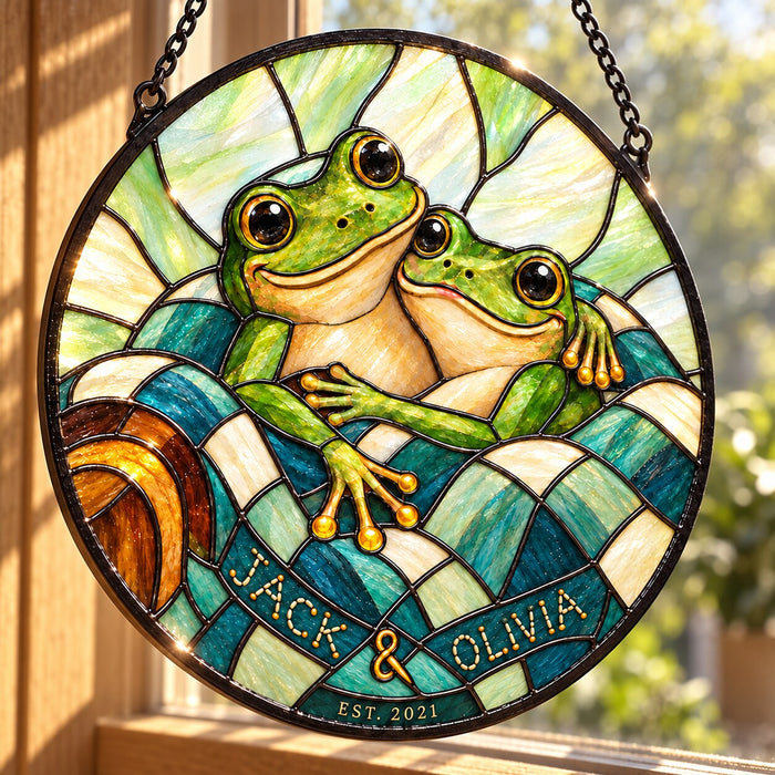 Under One Blanket Stained glass suncatcher