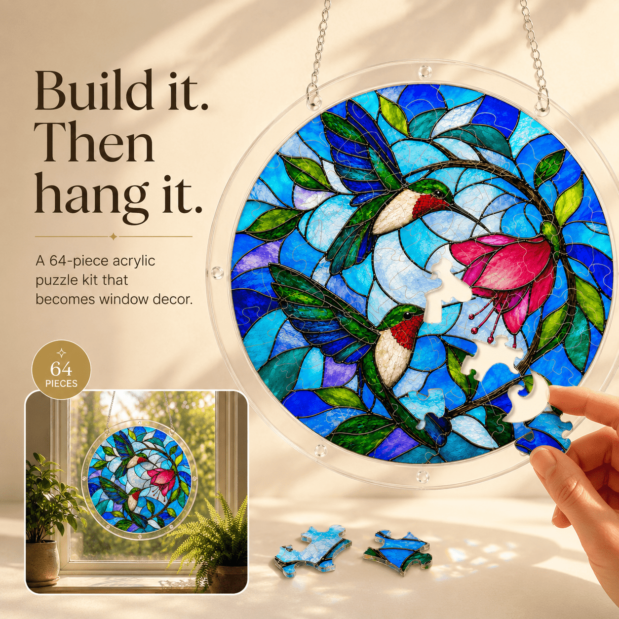 DIY Puzzle Suncatchers Ads