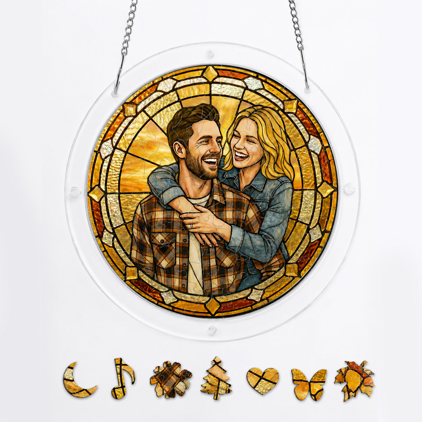 Custom Photo Puzzle Suncatchers