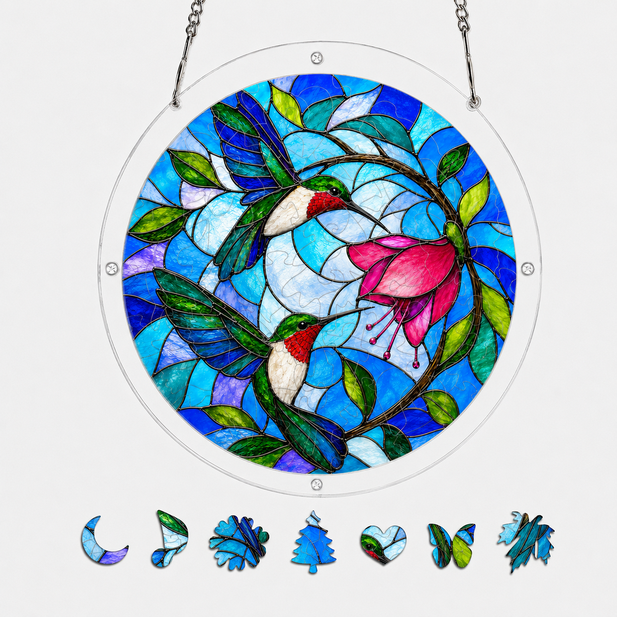 Hummingbird Puzzle Suncatchers