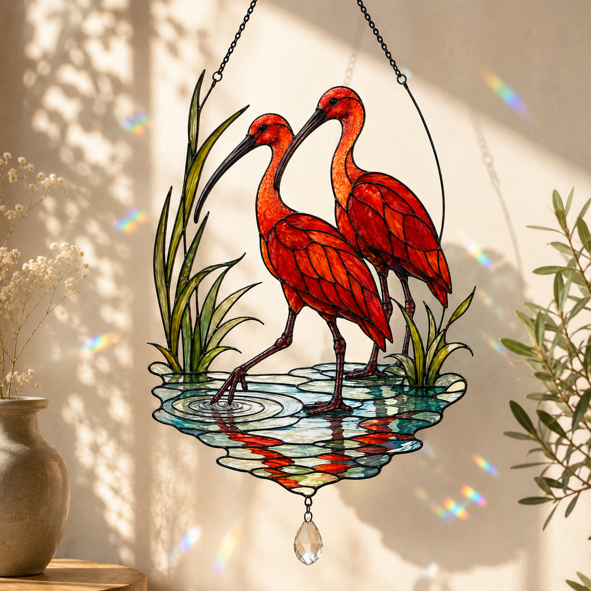 15th anniversary gift — crystal drop suncatcher