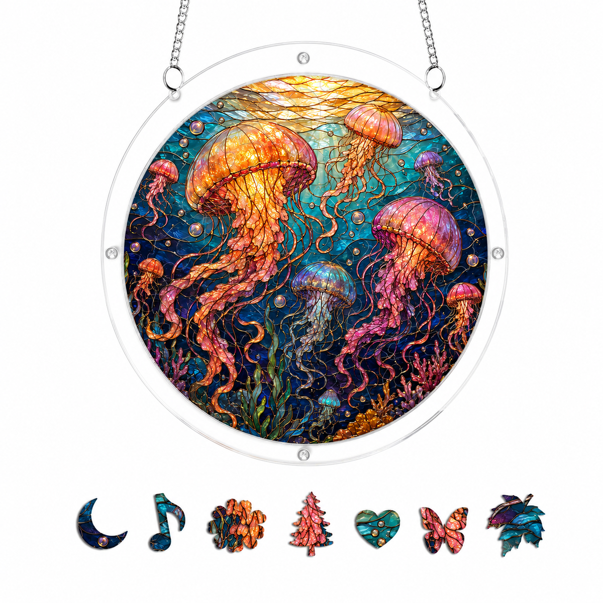 Jellyfish Puzzle Suncatchers