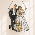 Custom Couple Photo Portrait Acrylic Suncatcher