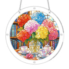 Rainbow Hydrangea Acrylic Puzzle Suncatcher