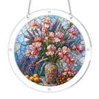 Gladiolus &amp; Lavender Acrylic Puzzle Suncatcher