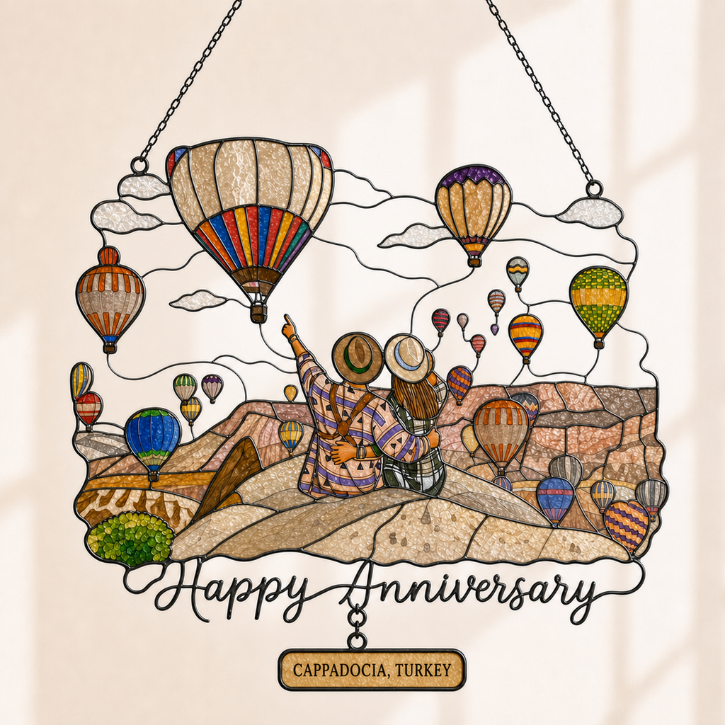 Custom Couple Photo Acrylic Suncatcher