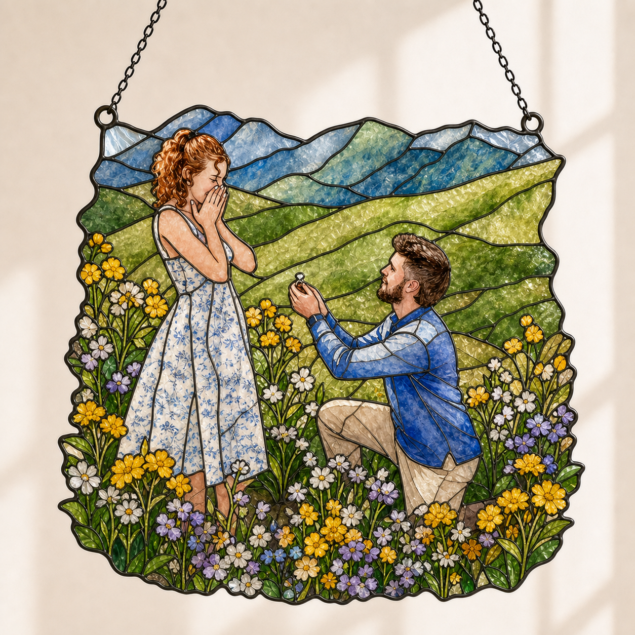 Custom Couple Photo Acrylic Suncatcher