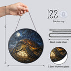 Mother Sea Turtle & Nest Stained Glass Suncatcher
