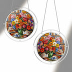 Ranunculus Floral Teatime Acrylic Puzzle Suncatcher