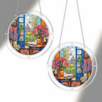 Floral Garden Window Acrylic Puzzle Suncatcher