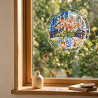 Pink Stargazer Lily Acrylic Puzzle Suncatcher