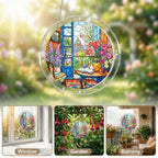 Floral Garden Window Acrylic Puzzle Suncatcher