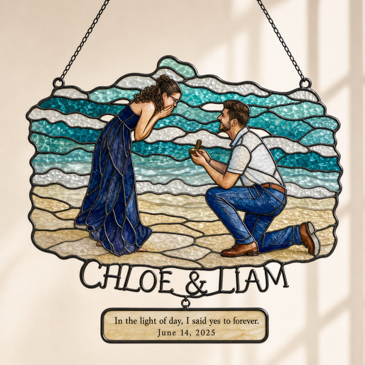 Custom Couple Photo Acrylic Suncatcher