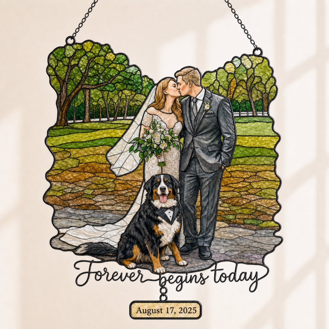 Custom Couple Photo Acrylic Suncatcher
