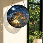 Mother Sea Turtle & Nest Stained Glass Suncatcher