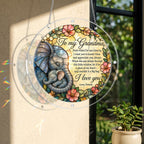 Personalized Grandma Elephant Acrylic Puzzle Suncatcher