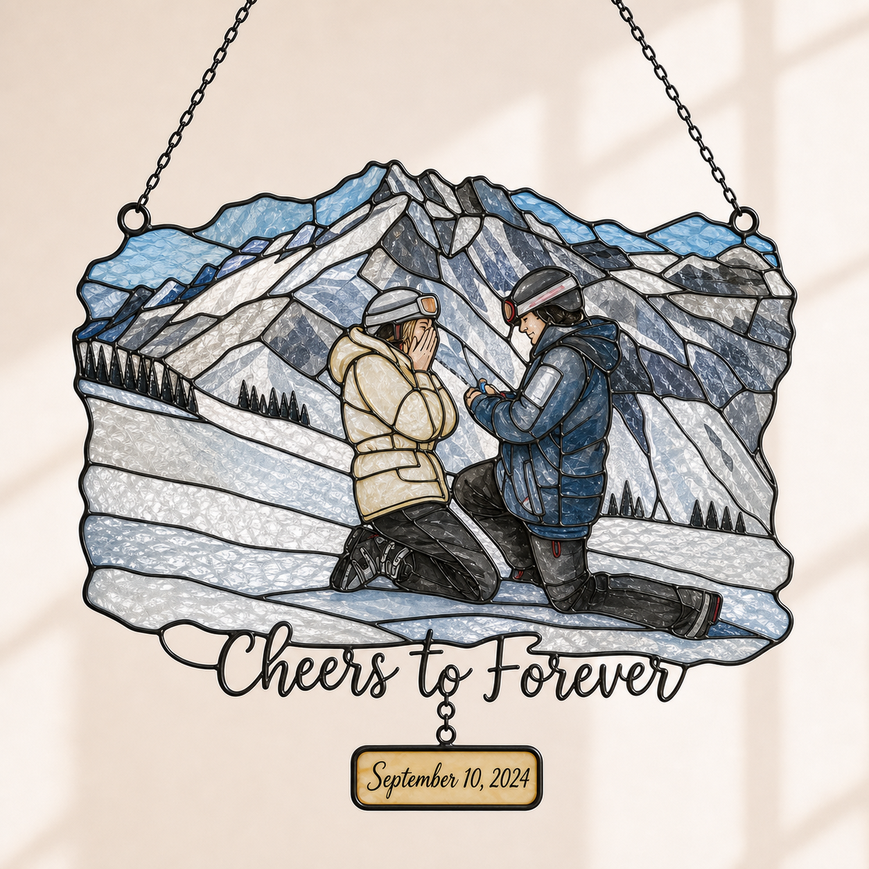 Custom Couple Photo Acrylic Suncatcher