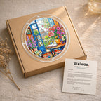 Floral Garden Window Acrylic Puzzle Suncatcher