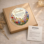 Personalized Grandma Wildflower Acrylic Puzzle Suncatcher
