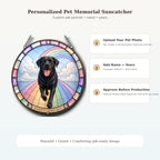 Personalized Pet Memorial Suncatcher – Rainbow Bridge Photo