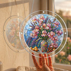 Gladiolus &amp; Lavender Acrylic Puzzle Suncatcher