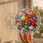 Ranunculus Floral Teatime Acrylic Puzzle Suncatcher