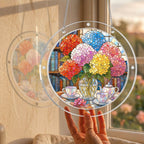 Rainbow Hydrangea Acrylic Puzzle Suncatcher