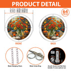 Golden Poppy Acrylic Puzzle Suncatcher