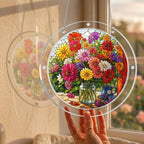 Summer Floral Bouquet Acrylic Puzzle Suncatcher