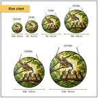 Mother Bird Feeding Chicks Stained Glass Suncatcher