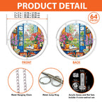 Floral Garden Window Acrylic Puzzle Suncatcher