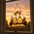 Personalized Goose Couple Wedding Fence Holographic Acrylic Suncatcher