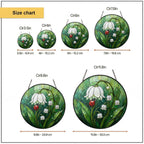 Ladybug & Lily of the Valley Stained Glass Suncatcher