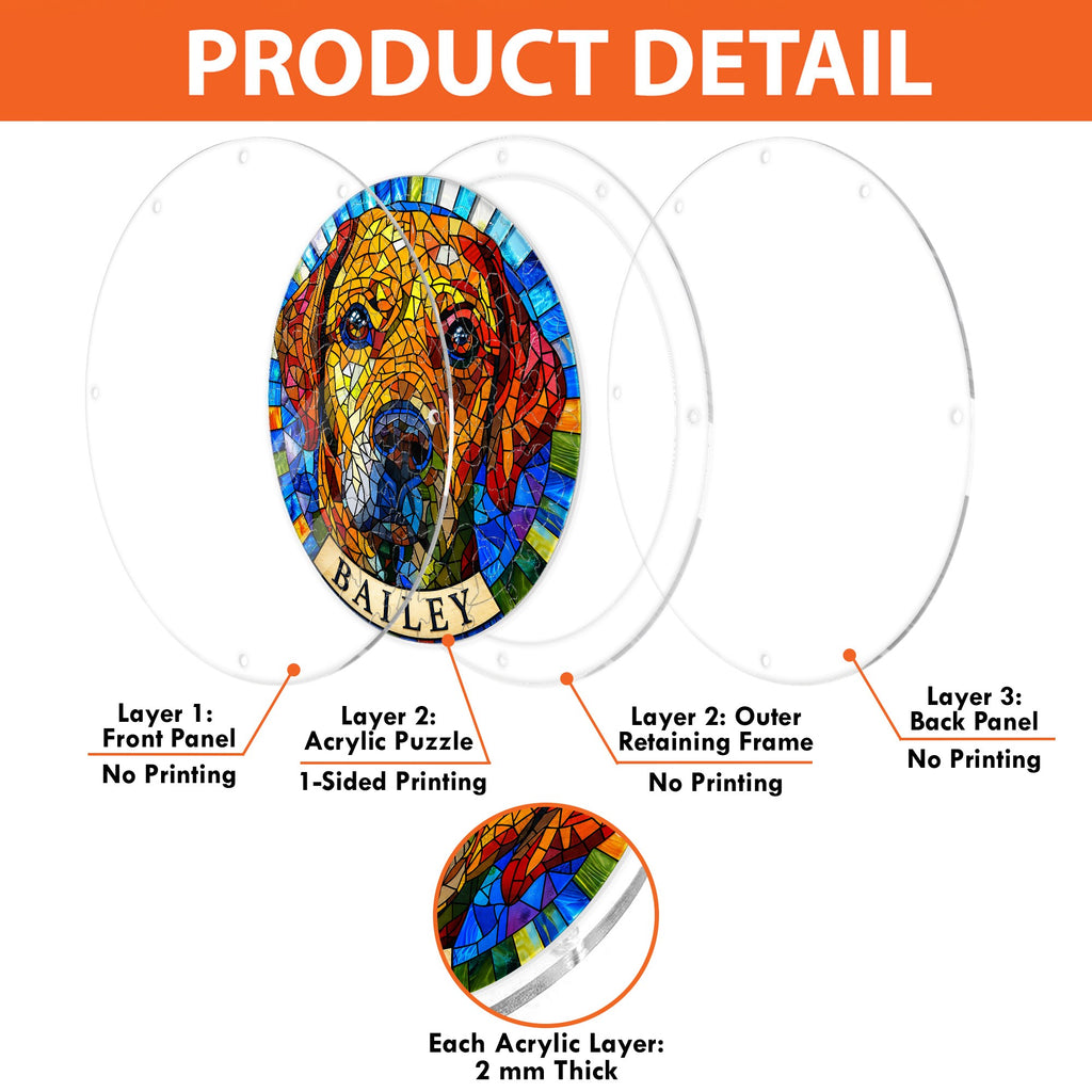 Product detail of the layered 2 mm acrylic panel puzzle construction
