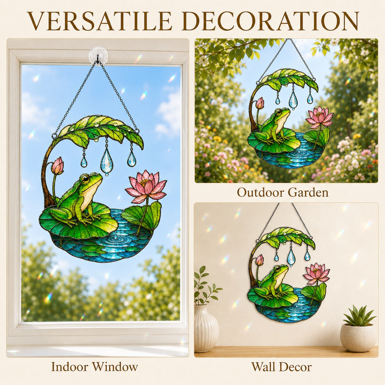 Versatile decoration chart: indoor window, outdoor garden and wall decor
