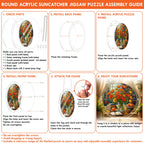 Golden Poppy Acrylic Puzzle Suncatcher