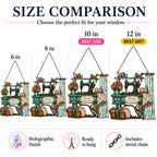Personalized Vintage Sewing Machine Holographic Acrylic Suncatcher