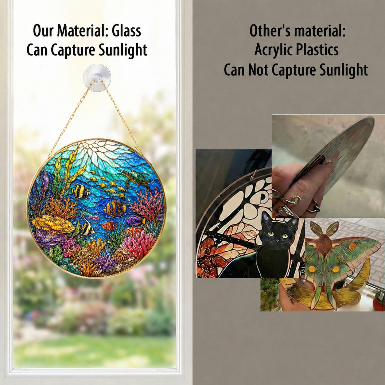 Under the Sea Stained Glass Suncatcher