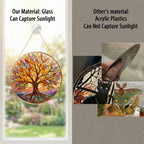 Autumn Tree of Life Stained Glass Suncatcher
