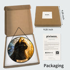 Black Cat Memorial Suncatcher size chart