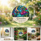Personalized Grandma Hummingbird Acrylic Puzzle Suncatcher