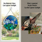 Personalized Memorial Suncatcher – Look For Me In The Moonlight Lotus Stained Glass
