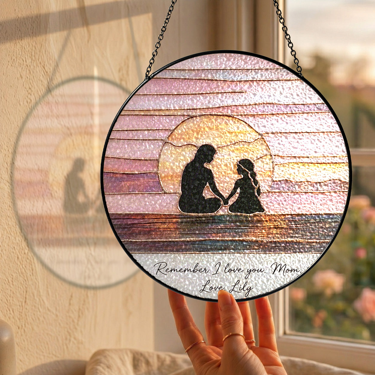 Personalized Mother’s Day Suncatcher Gift, Custom Name Mom Sun