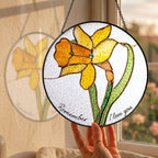 Custom Flower Name Stained Glass Suncatcher