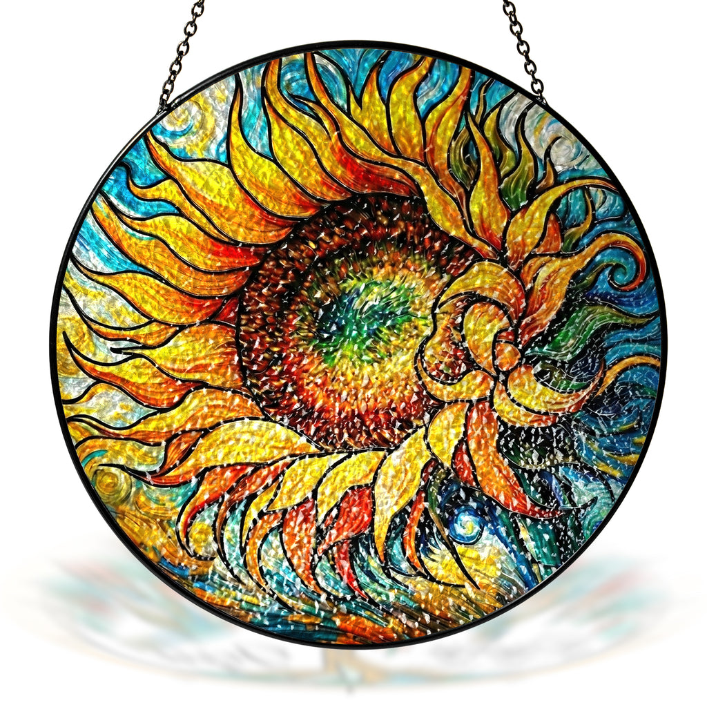 Sunflower Stained Glass Suncatcher