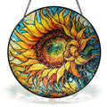 Sunflower Stained Glass Suncatcher