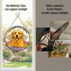 Personalized Dog Memorial Angel Wings Stained Glass Suncatcher