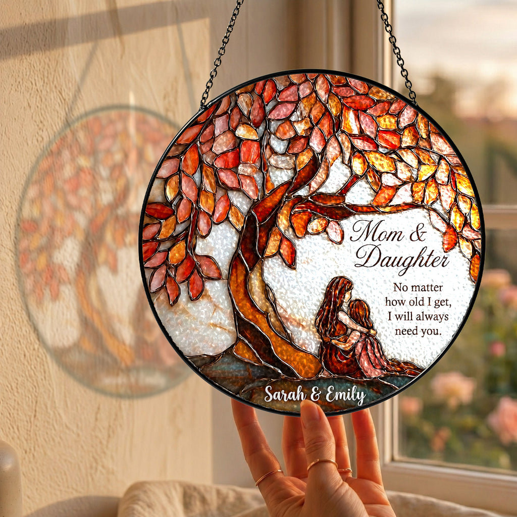 Tree of Love – Mom Stained Glass Suncatcher